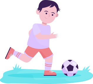 niño jugando futbol